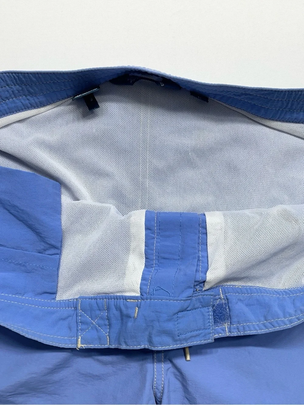 Polo Ralph Lauren Swim Board Shorts Mens Size Large Blue Lined Cargo Yellow Pony